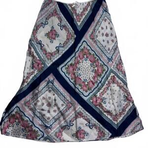 For Love & Lemons patterned satin midi skirt